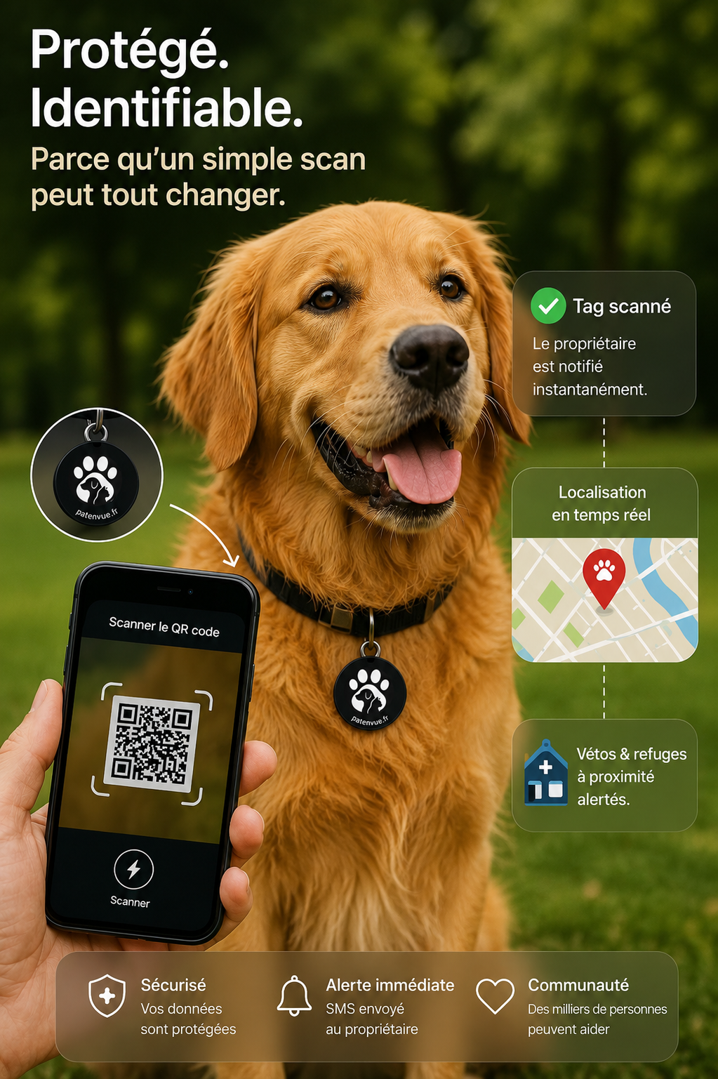 Chien protégé par PateEnVue
